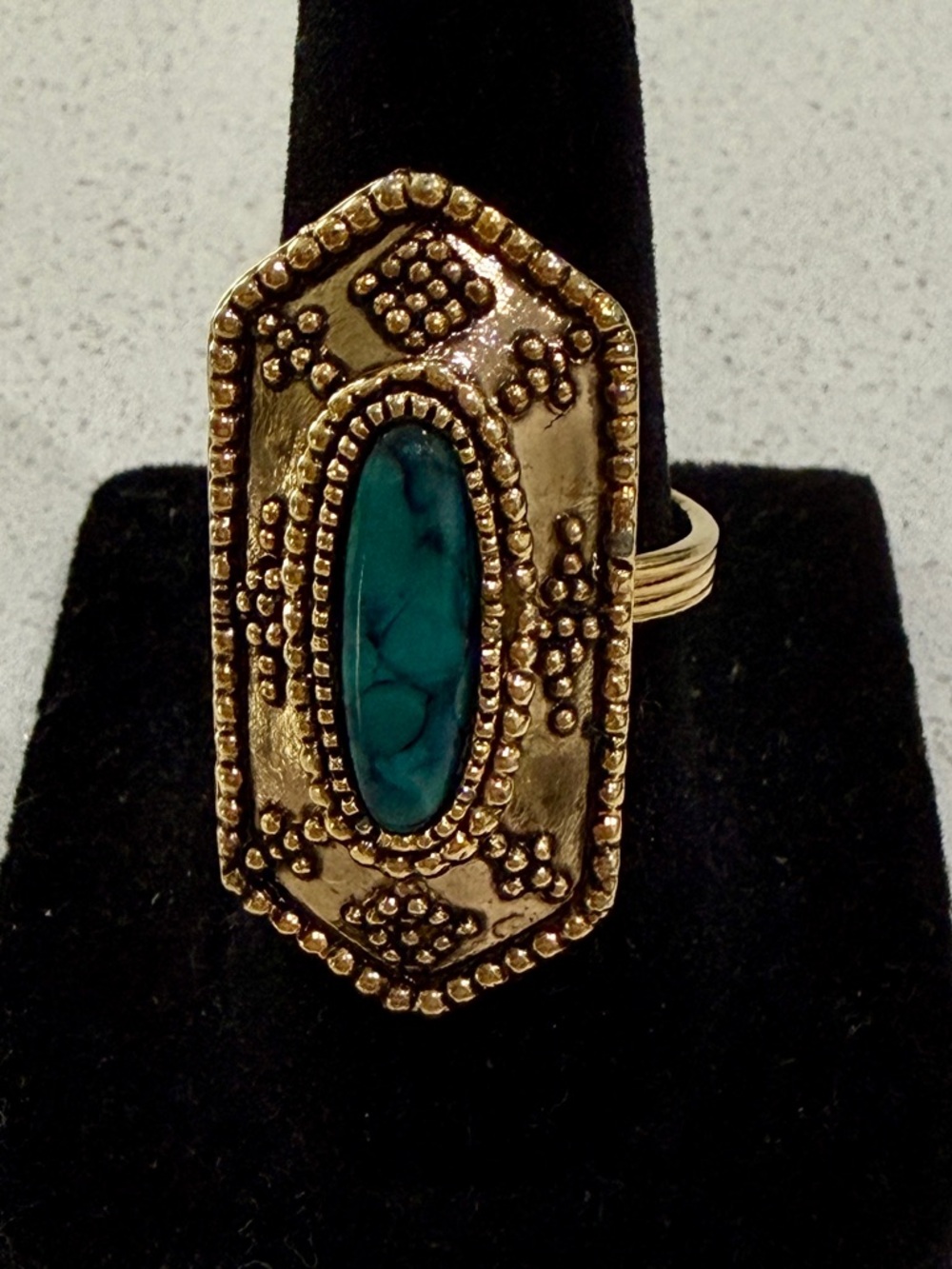 Vintage Style Bohemian Oval Ring